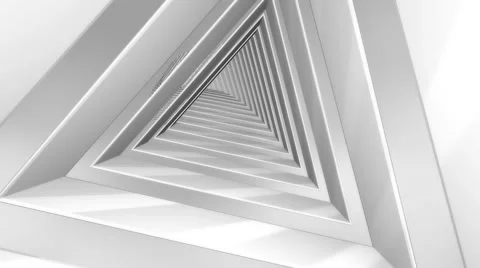 Futuristic Triangle Tunnel 스톡 동영상 64025463