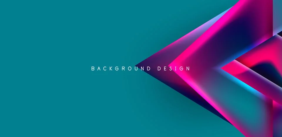 Futuristic triangle vector abstract background with colorful fluid gradients イラスト素材