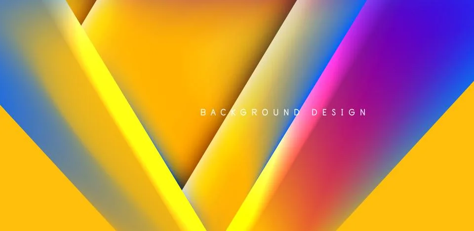 Futuristic triangle vector abstract background with colorful fluid gradients イラスト素材