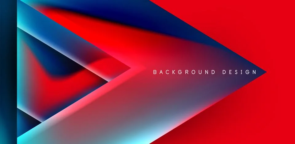 Futuristic triangle vector abstract background with colorful fluid gradients 스톡 일러스트