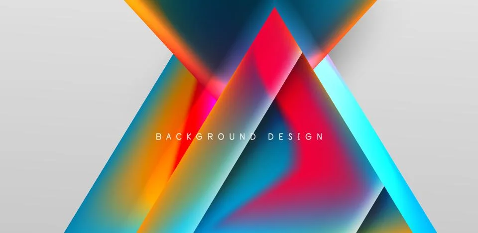Futuristic triangle vector abstract background with colorful fluid gradients 스톡 일러스트