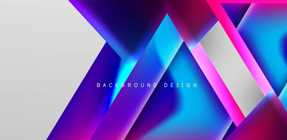 Futuristic triangle vector abstract background with colorful fluid gradients 스톡 일러스트