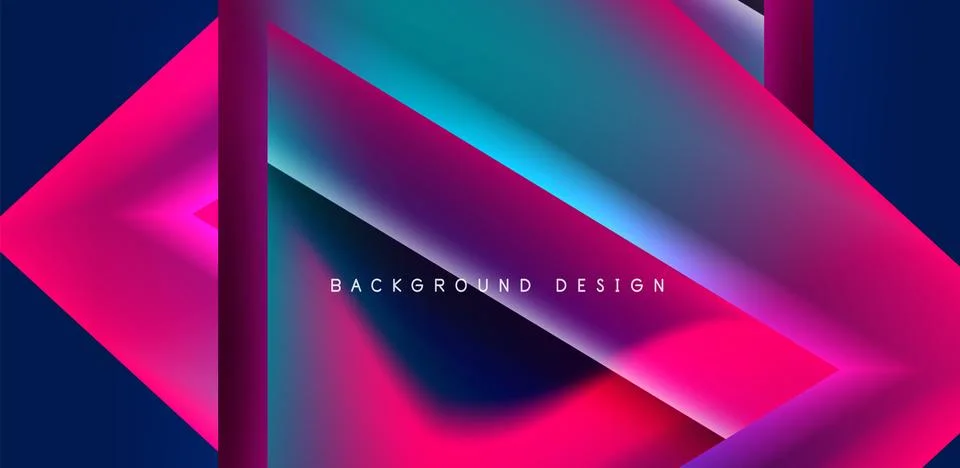 Futuristic triangle vector abstract background with colorful fluid gradients 스톡 일러스트