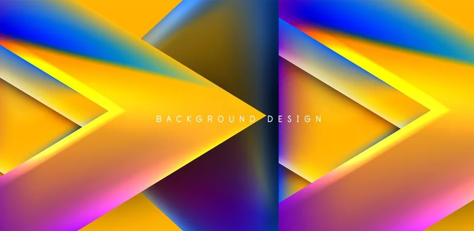 Futuristic triangle vector abstract background with colorful fluid gradients 스톡 일러스트