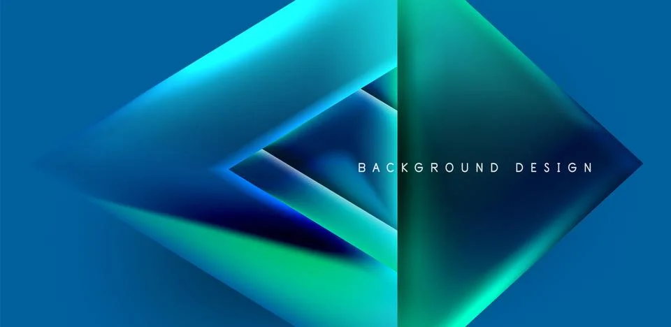 Futuristic triangle vector abstract background with colorful fluid gradients 스톡 일러스트