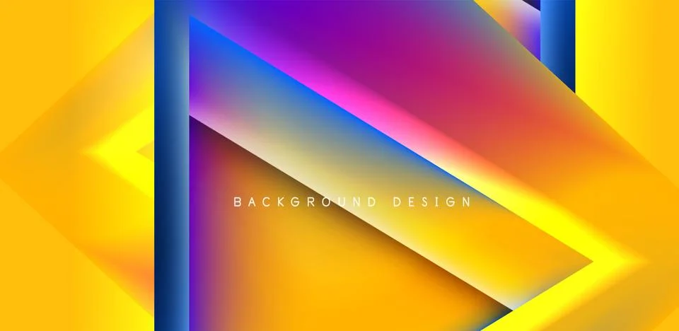 Futuristic triangle vector abstract background with colorful fluid gradients 스톡 일러스트