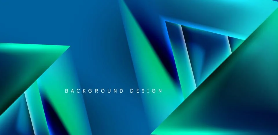 Futuristic triangle vector abstract background with colorful fluid gradients 스톡 일러스트
