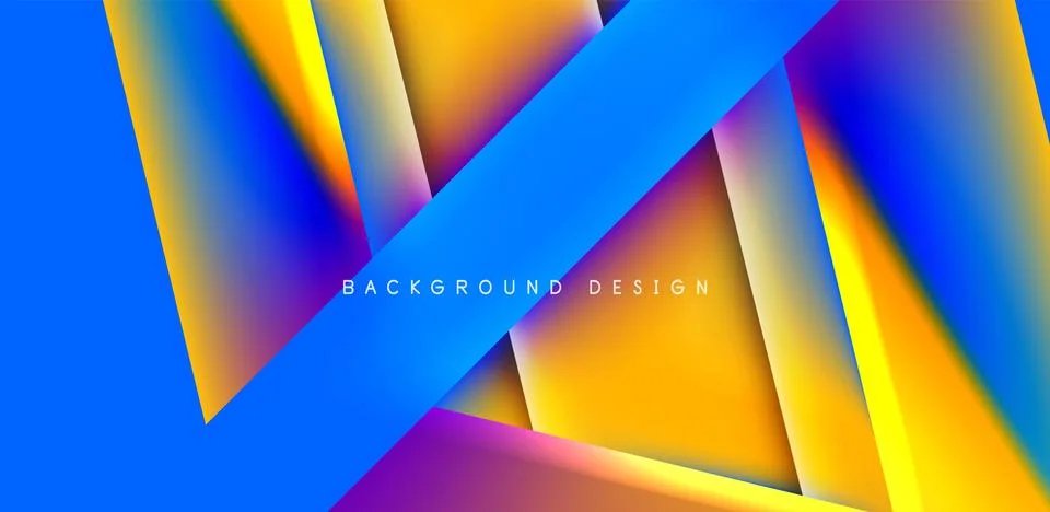 Futuristic triangle vector abstract background with colorful fluid gradients Stock Illustration