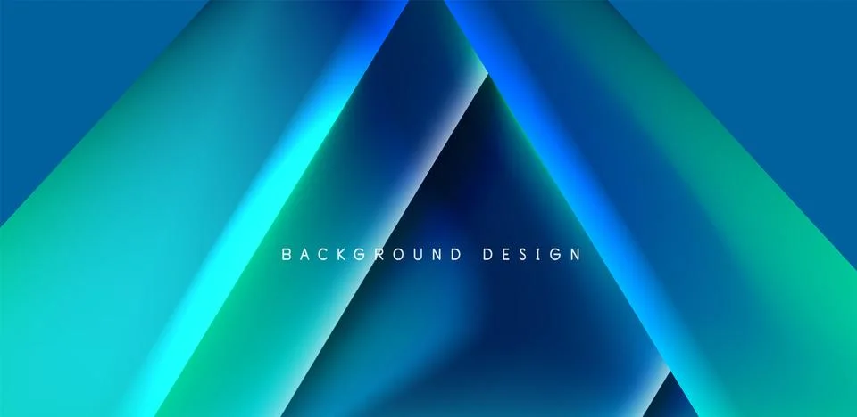 Futuristic triangle vector abstract background with colorful fluid gradients Stockillustratie