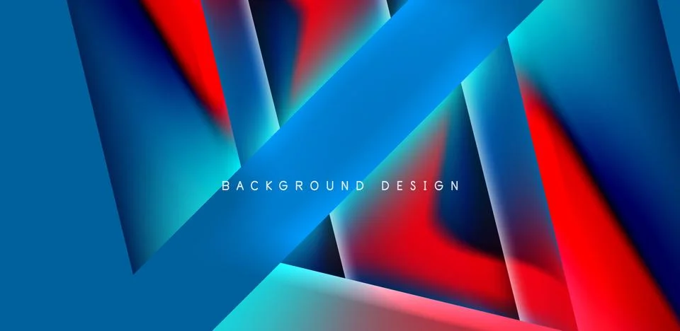Futuristic triangle vector abstract background with colorful fluid gradients Stock Illustration