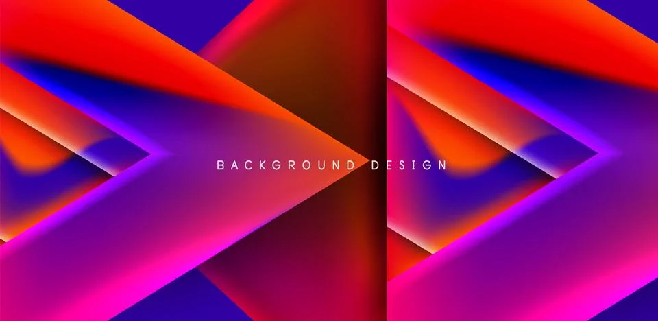 Futuristic triangle vector abstract background with colorful fluid gradients 스톡 일러스트