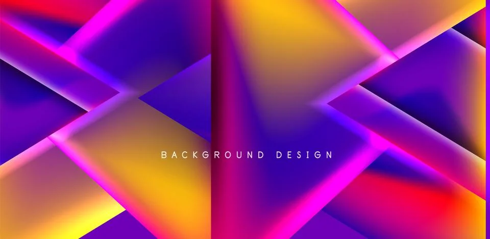 Futuristic triangle vector abstract background with colorful fluid gradients 스톡 일러스트
