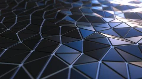 Futuristic triangular plates armor surface, 3D rendering Stock Illustration