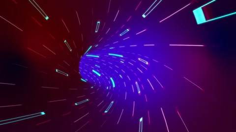 Futuristic tunnel background with digital technologies Stock Footage 233242554
