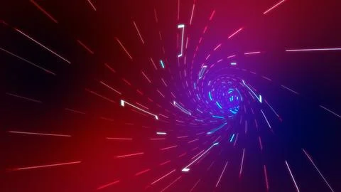 Futuristic tunnel background with digital technologies Illustration