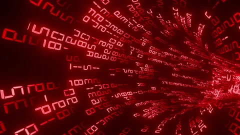 A futuristic tunnel of binary digit code. Stock Footage 151321774