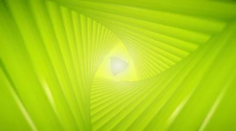 Futuristic tunnel consisting of twisted triangles. At the end of the flash... Stock Photos