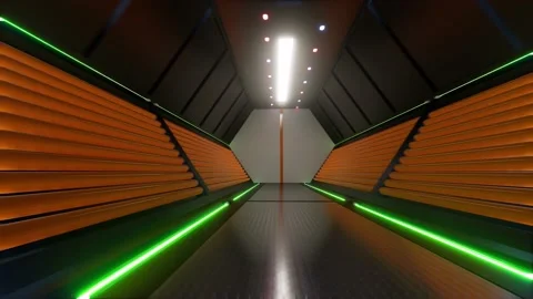 Futuristic tunnel Digital technology Led light Vidéo 137961841
