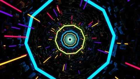 Futuristic tunnel Stock Footage 237202636