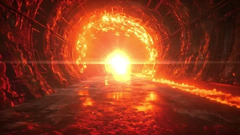 Futuristic tunnel with glowing lights	 Stock Footage 262179332