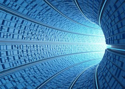 Futuristic Tunnel Stock Illustration