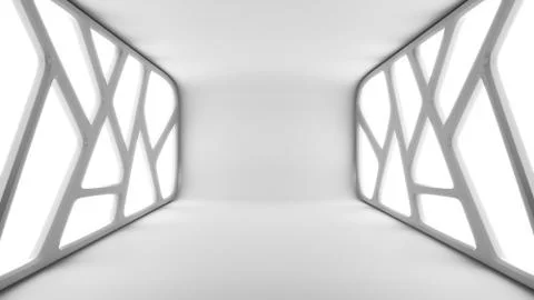 Futuristic tunnel with light,interior view Future background business sci-fi  Stock Illustration