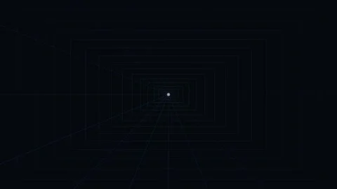 Futuristic Tunnel Perspective Grid Animation Background 库存影片 333890446