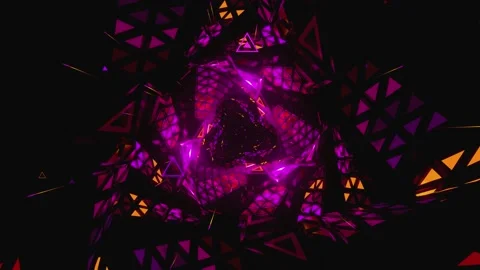 Futuristic tunnel in purple VJ Loop Stock Footage 234227634