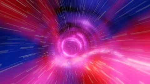 Futuristic Tunnel, Space Hyper Jump Stock Footage 141584189