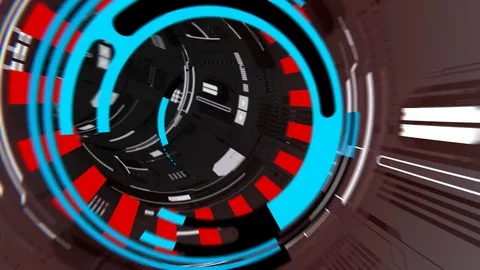 Futuristic Tunnel VJ Stock Footage 80966339