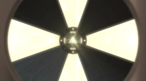 Futuristic Tunnels Loop – Light and Metal Stock Footage 55690254