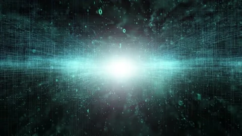 Futuristic turquoise colored digital tech network Vídeos de archivo 229848971