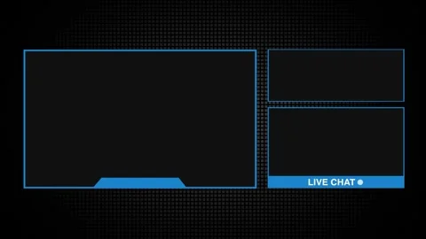 Futuristic twitch stream overlays intermission screen. Frame border HUD element. Stock Footage 312758845