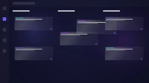 Futuristic UI Dashboard with Data Visualization and Analytics on Dark Backg.. Stock Footage 347559815