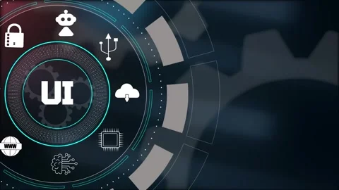 Futuristic UI Development Platform Creative Design Software Tools Stock Footage 324777082