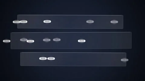 Futuristic UI Elements on Dark Background - Digital Interface and Data Visu.. Stock Footage 348423577