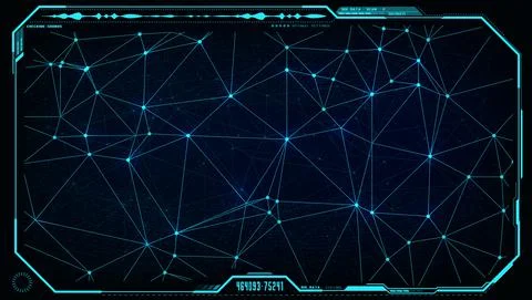 Futuristic UI HUD big data network screen monitor イラスト素材