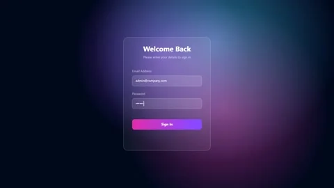 Futuristic UI login form animation on dark abstract background Stock Footage 346470528