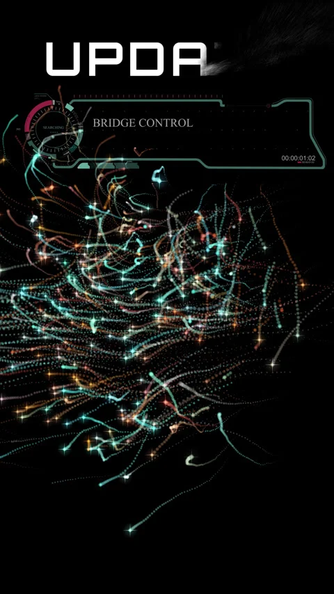 Futuristic update process on digital hud interface Stock Footage 341674601