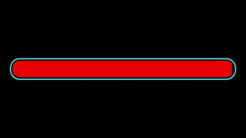 Futuristic uploading progress bar isolated on black background. Progress load 스톡 일러스트