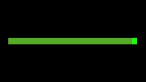 Futuristic uploading progress bar isolated on black background. Progress load Illustrazione stock