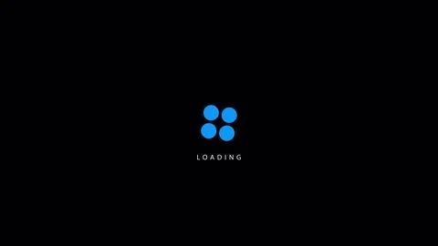 Futuristic uploading progress bar isolated on black background. 3D animation. Stock Illustration