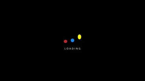 Futuristic uploading progress bar isolated on black background. 3D animation. Illustrazione stock