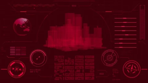 Futuristic urban navigation map user interface Stock Footage 84991107