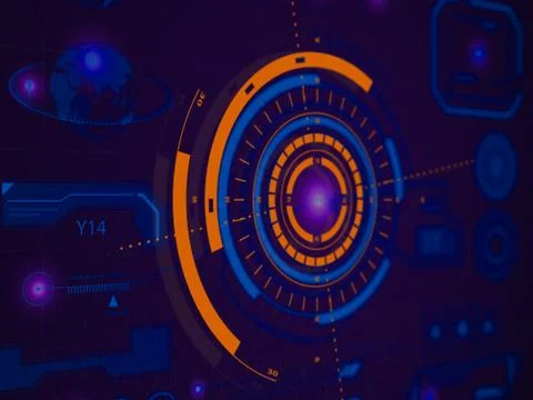 Futuristic user graphic interface on a display Stock Illustration