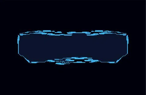 Futuristic user HUD frame or info box design vector illustration isolated. 스톡 일러스트