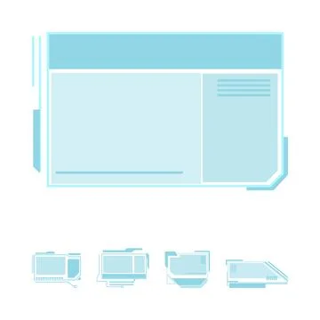 Futuristic user interface callout digital elements Stockillustratie