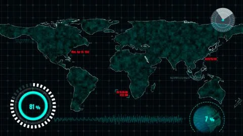Futuristic user interface dashboard for big data analytic in information chart Stock Illustration