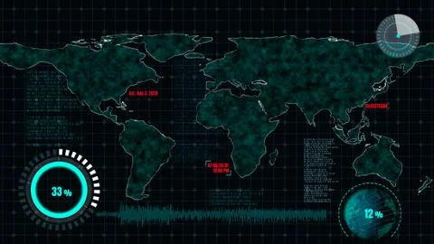 Futuristic user interface dashboard for big data analytic in information chart Stock Illustration