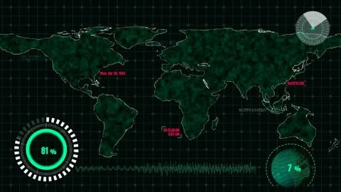 Futuristic user interface dashboard for big data analytic in information chart Illustrazione stock